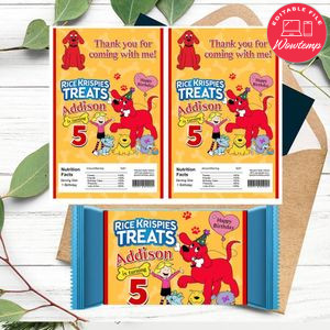 Clifford Rice Krispies Treats Template Printable Instant Download