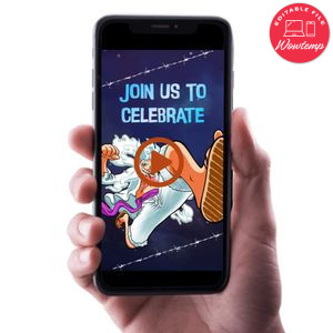 Luffy gear 5 Birthday Video Invitation Digital Template Customizable Instant Download