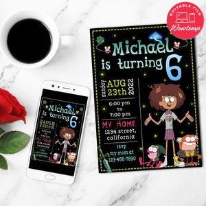 Amphibia Birthday Mobile Invite Customizable Template Instant Download