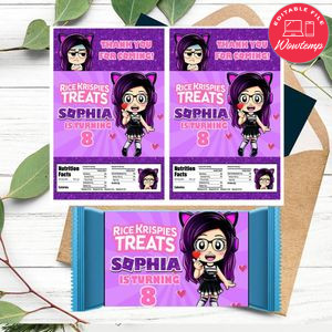 Kori juega Rice Krispies Treats Template Printable Instant Download