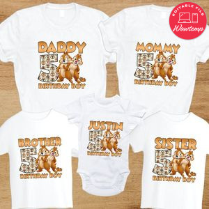 Chip and Dale Birthday Family Trip Vacation PNG file template