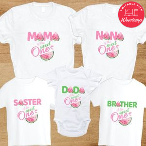 One in a melon Family Birthday T-Shirt