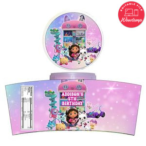 Gabby Dollhouse Cotton Candy Label Template To Print At Home Instant Download