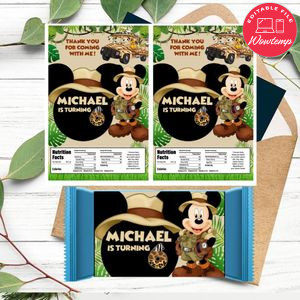 Mickey safari Rice Krispies Treats Template Printable Instant Download