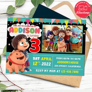 Kazoops Invitation Customizable Template to Print at Home Instant Download