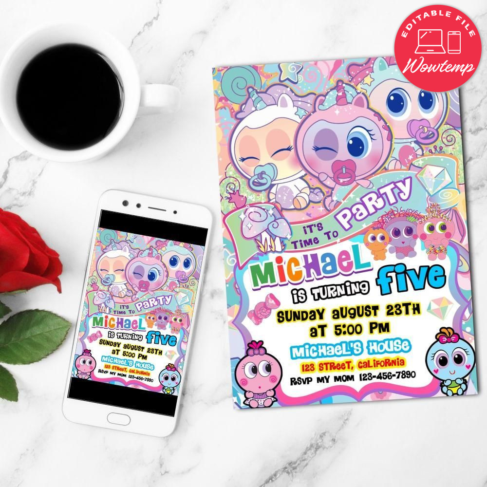 Ksimerito Birthday Flyer Customizable Template to Print at Home Instant Download