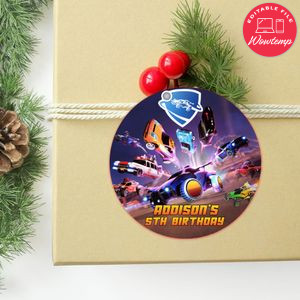 Rocket League Circle Sticker Template Customizable to Print at Home Instant Download