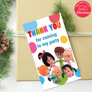Cleo And Cuquin Thank You Tag Customizable Template To Print At Home Instant Download
