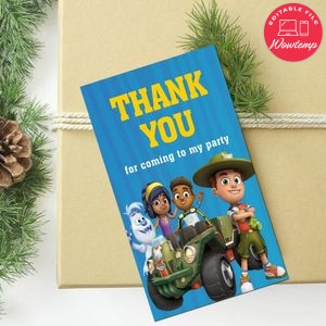 Ranger Rob Thank You Tag Customizable Template To Print At Home Instant Download