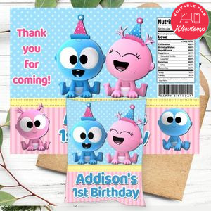 Gaa Gaa And Goo Goo Birthday Party Chip Bag Digital File Printable Instant Download