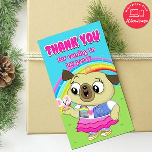 Chip and potato Thank you tag Customizable Template to Print at Home Instant Download