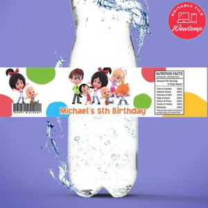 Cleo and cuquin Birthday Water Bottle Label Template to Print at Home Instant Download