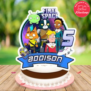 Final Space Cake Topper Template Printable Instant Download