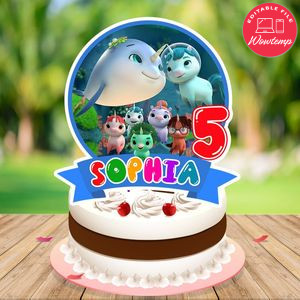 Not Quite Narwhal Cake Topper Template Printable Instant Download