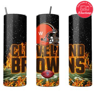 Browns Backers 20 oz skinny tumbler 