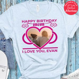 Happy Birthday Mom Custom Photo PNG file template