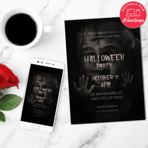 Exorcist Invitation Customizable Template Instant Download