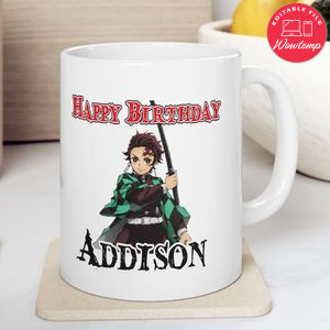 Demon slayer Happy Birthday Ceramic Mug 11oz