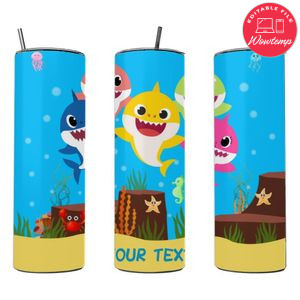 Baby shark 20 oz skinny tumbler Christmas Gift 
