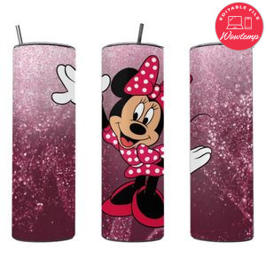 Minnie Mouse Skinny Steel Tumbler with Straw 20oz 