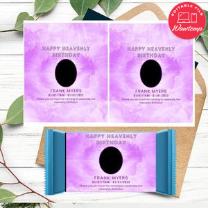 Happy heavenly Birthday Candy Bar Customizable Template Instant Download