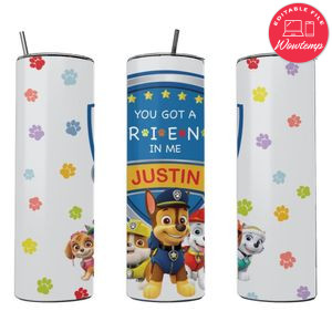 Paw patrol 20 oz skinny tumbler Christmas Gift 