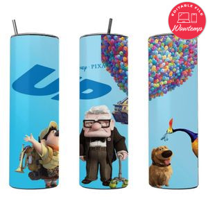 Up Pixar Skinny Steel Tumbler with Straw 20oz 