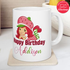 Strawberry Shortcake Happy Birthday Ceramic Mug 11oz