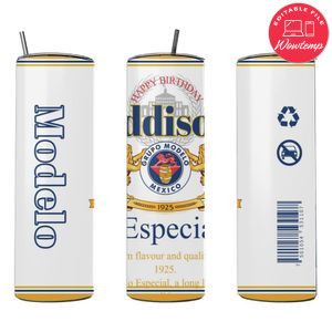 Modelo 20 oz skinny tumbler Customizable Template Instant Download