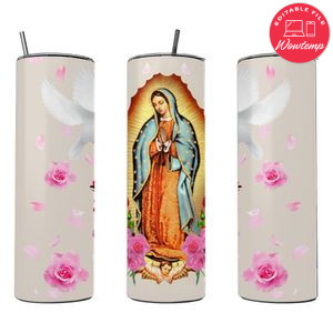 Virgen de guadalupe 20 oz skinny tumbler Christmas Gift 