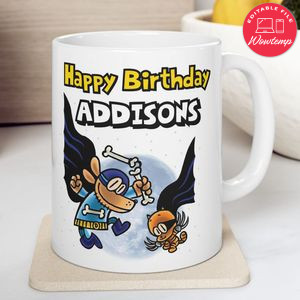 Dogman Happy Birthday Ceramic Mug 11oz