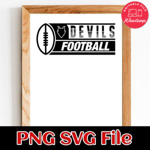 Devils Football SVG design template