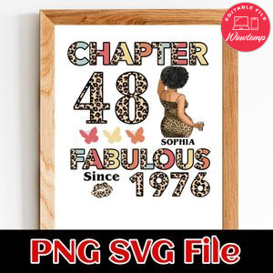 Chapter 48 fabulous since 1976 Customer Request PNG file template