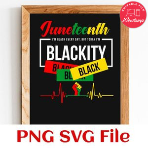 Juneteenth Blackity SVG PNG design template