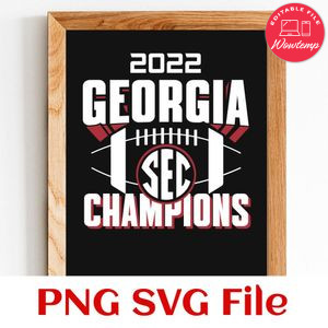 2022 Geogia champion PNG SVG file template