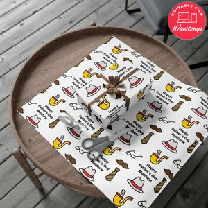 Happy Father's Day Gift Wrap Paper