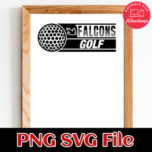 Falcons Golf SVG design template