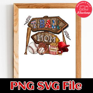 T-ball Mom Customer Request PNG file template