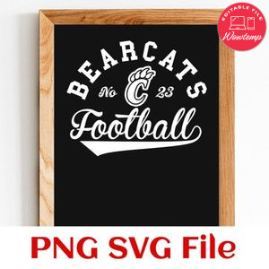 Bearcats Football Team SVG Customizable