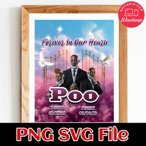 Memories Forever In Our Hearts PNG design template