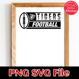Tigers Football SVG design template