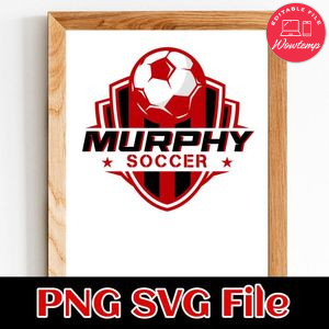 Murphy soccer SVG PNG design template