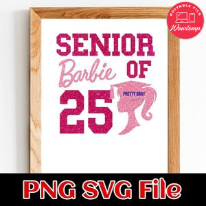 Senior Barbie Customer Request PNG file template