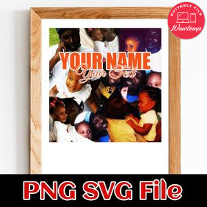 Family photo custom text Customer Request PNG file template