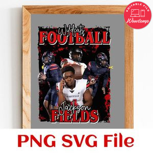 Custom Football Personalized Player Customer Request PNG file template