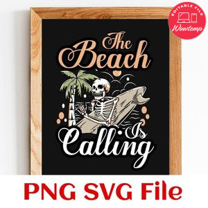 The beach is calling SVG PNG design template