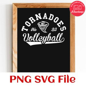 Tornadoes Volleyball Team SVG Customizable