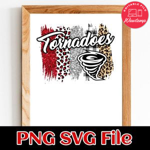 Team Blue Tornadoes Brush stroke PNG design template