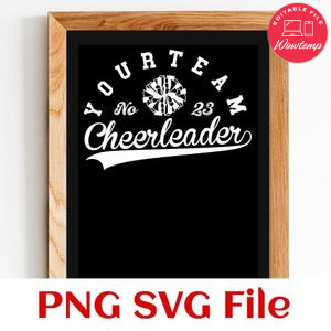 Cheerleader Team Template SVG Customizable