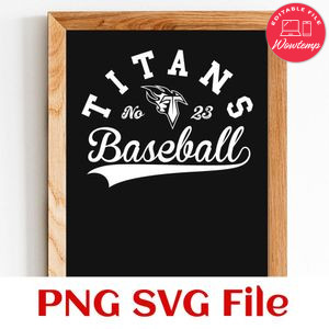 Titans Baseball Team SVG Customizable
